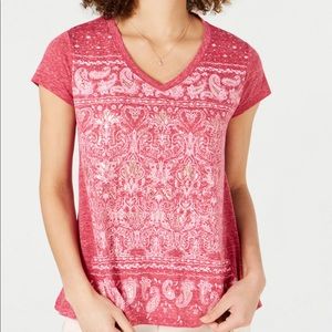 Style & Co Graphic-Print Swing T-Shirt.